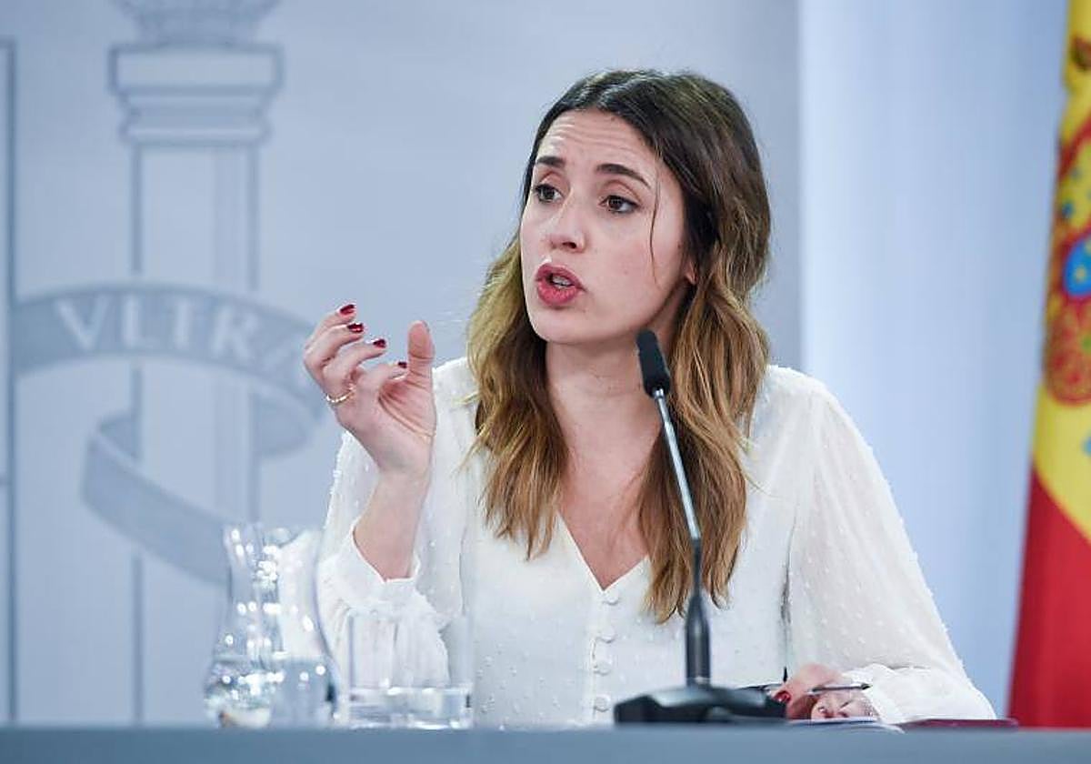 La ministra de Igualdad, Irene Montero