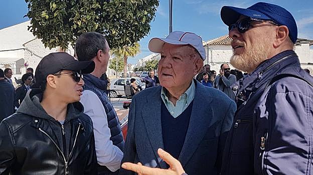 Tomás Muñoz, durante el homenaje que recibió en Villanueva de Córdoba en 2019