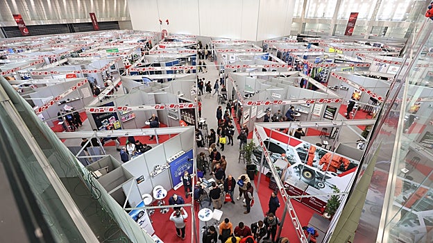 Vista aérea de los expositores