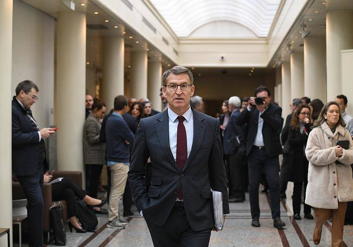 El presidente del PP, Alberto Núñez Feijóo