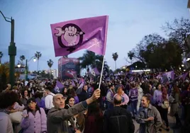 Las tensiones en el movimiento feminista hacen caer a la mitad la marcha por el 8M en Málaga