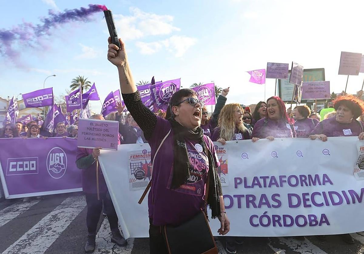 Salida de la manifestación del 8M, esta tarde en Córdoba