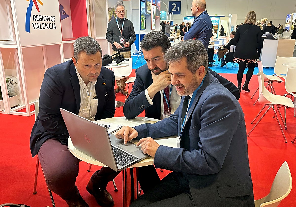 El director del Patronato Costa Blanca, José Mancebo, en la Feria ITB de Berlín.