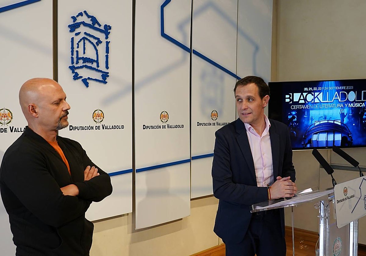 Pérez Gellida y Conrado Íscar, durante la presentación de la tercera edición de Blacklladolid