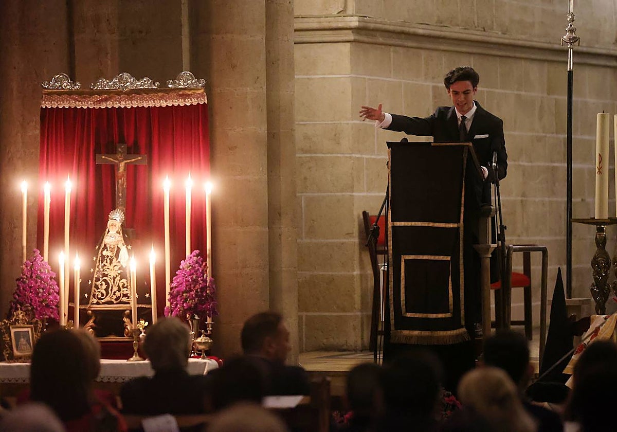 Raúl Muñoz, durante su pregón de este sábado