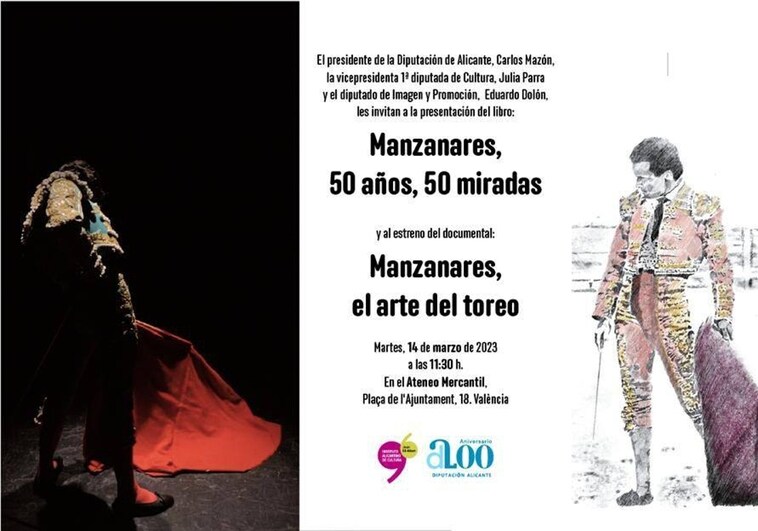 La Diputación de Alicante  homenajea a Manzanares a través de un documental y un libro con imágenes inéditas
