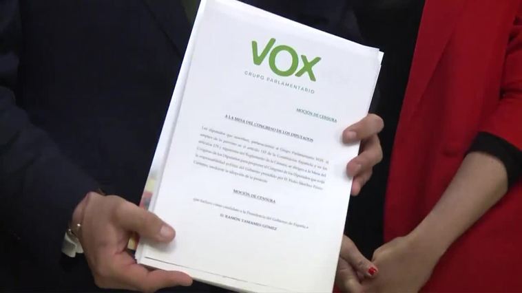 La moción de censura de Vox y Tamames se debatirá los días 21 y 22 de marzo