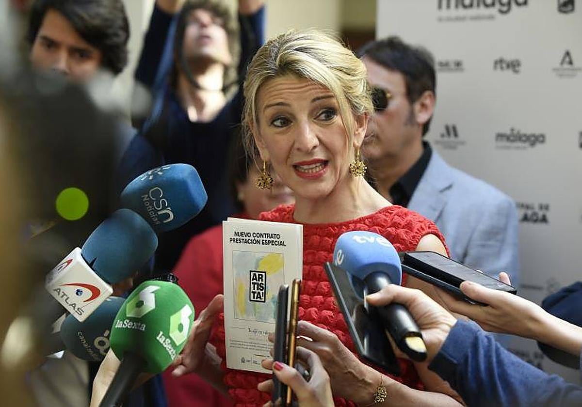 La vicepresidenta segunda del Gobierno, Yolanda Díaz, en Málaga este fin de semana