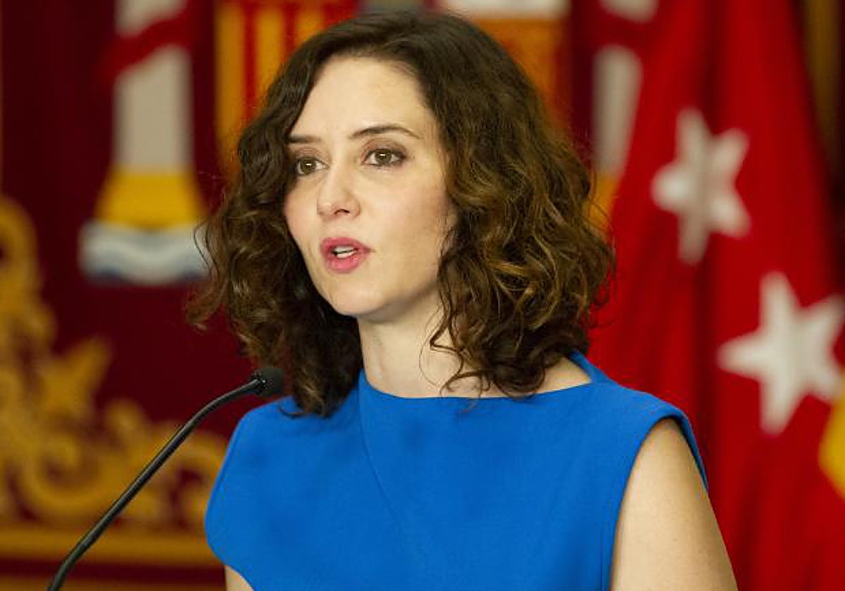 La presidenta de la Comunidad de Madrid, Isabel Díaz Ayuso