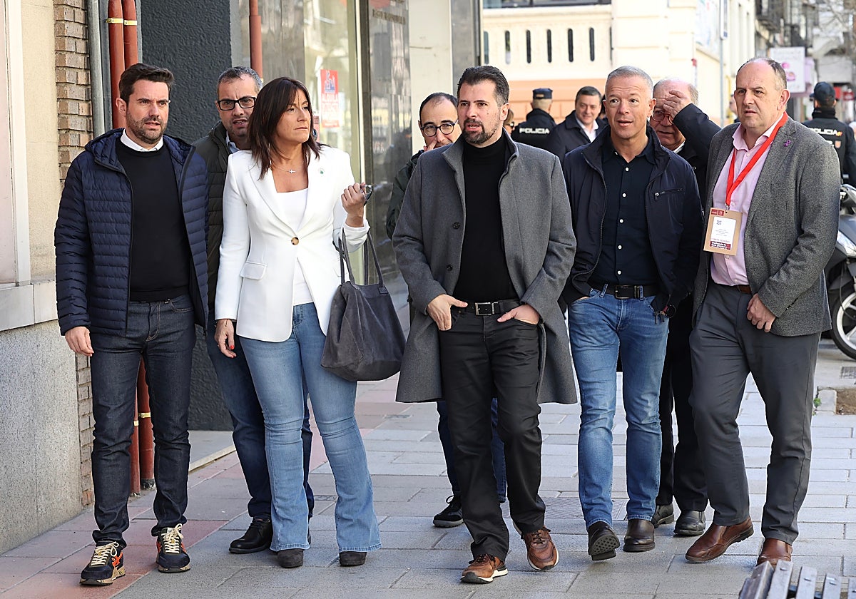 La delegación del PSOE de Castilla y León, encabezada por Tudanca