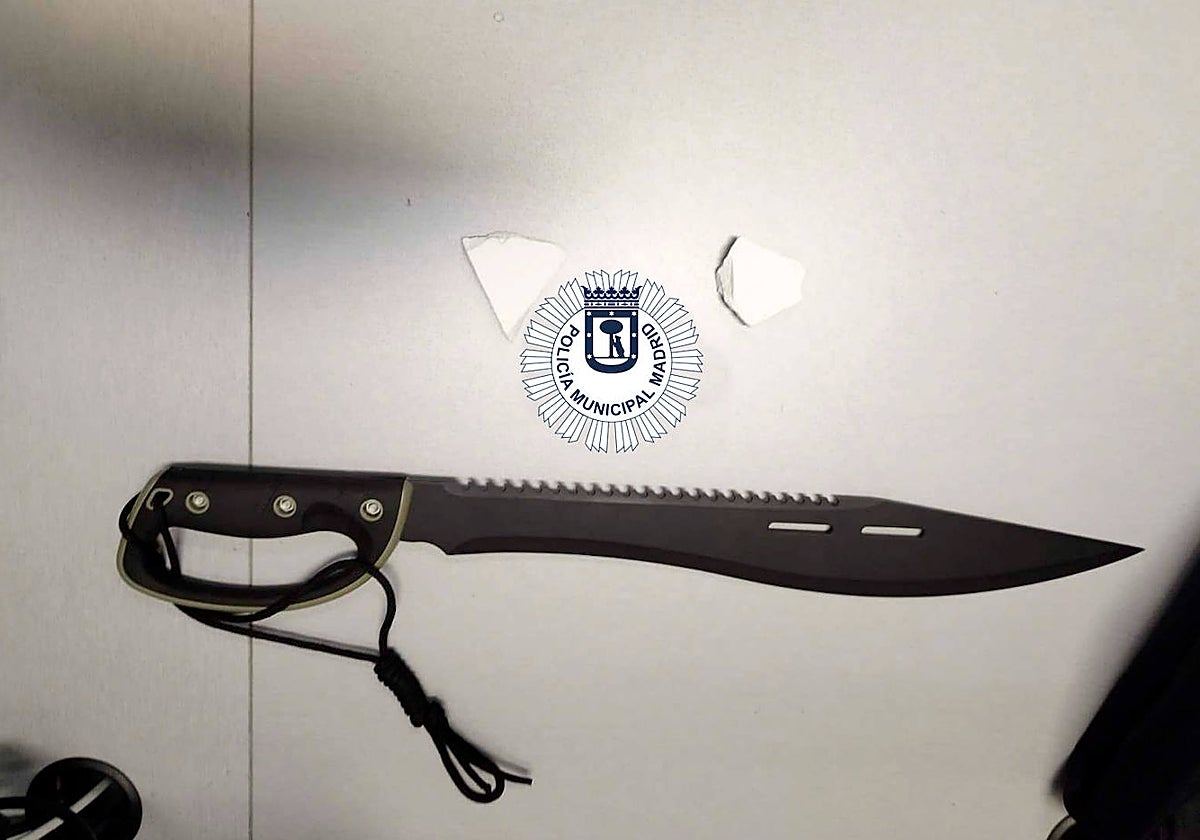 El bolomachete incautado al infiel