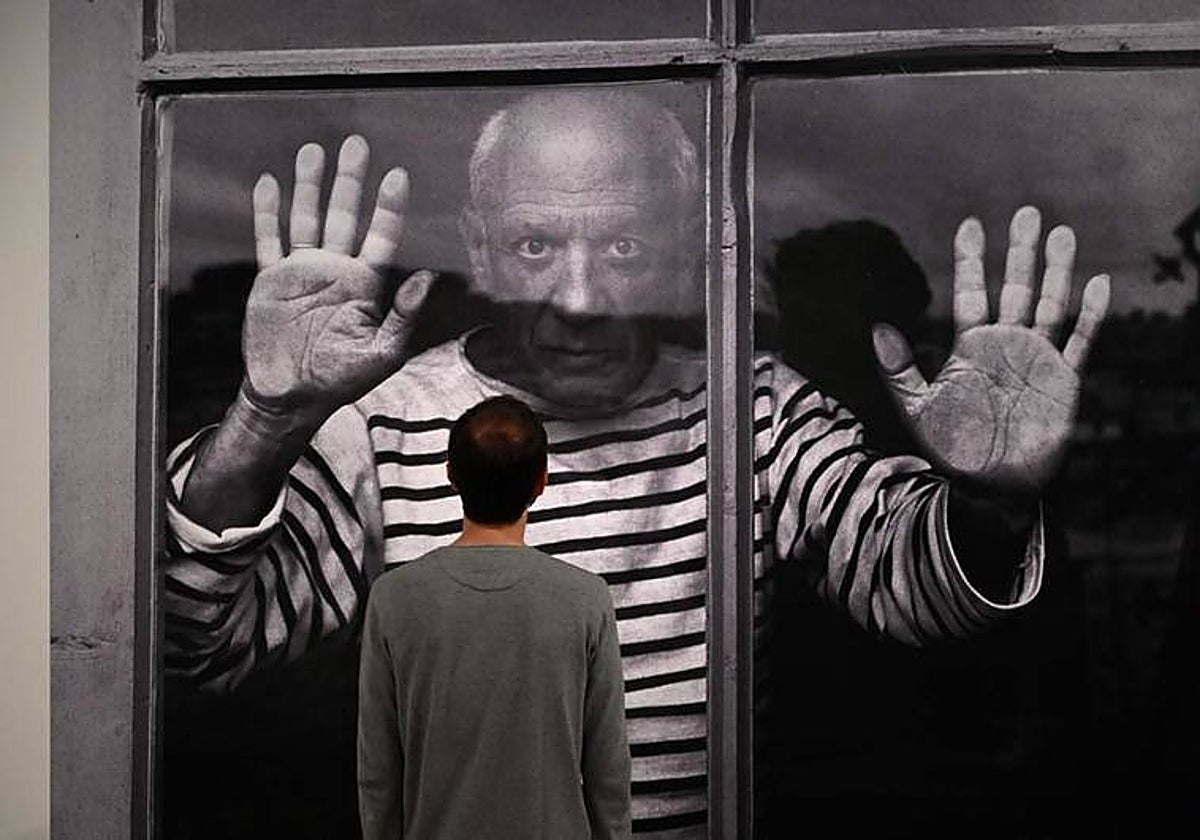 Imagen de un retrato de Picasso, de Robert Doisneau