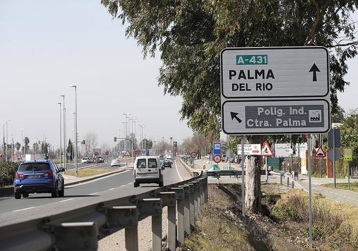 Los hechos ocurriero de madrugada en la A-431 (en la imagen) en el término de Palma