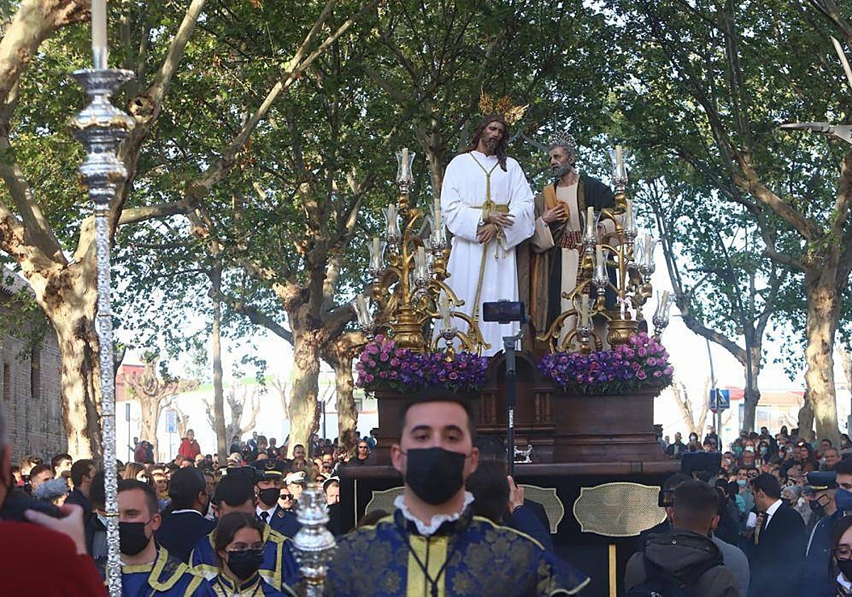 Jesús de la Bondad con San Pedro, en la procesión de 2022
