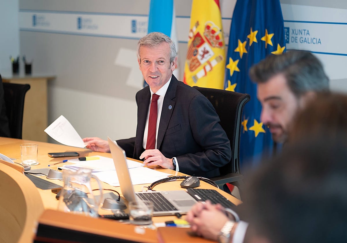 Rueda, este jueves en la reunión del Consello de la Xunta