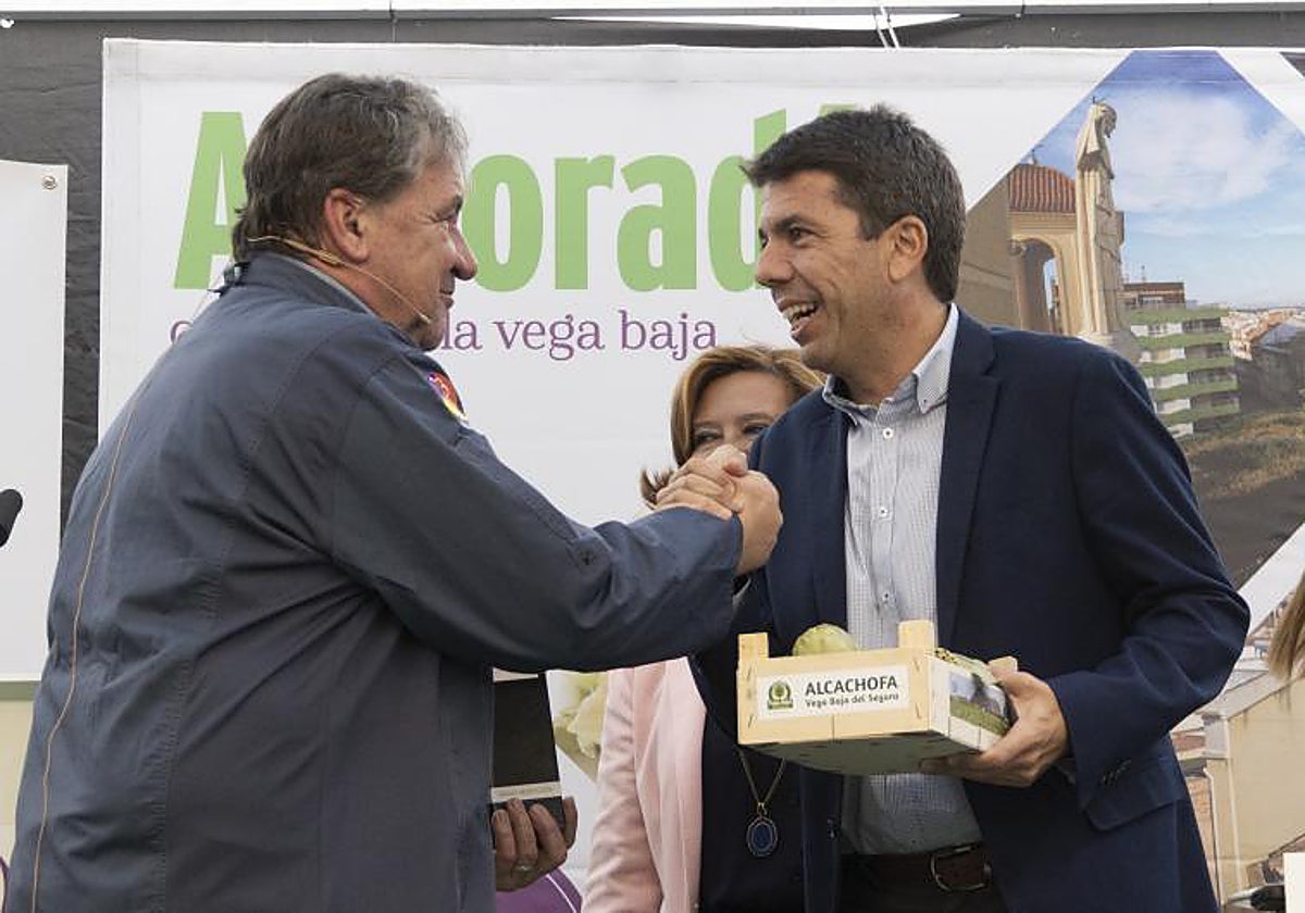 Carlos Mazón, durante el congreso nacional de la alcachofa, hace unos día en el Vega Baja.