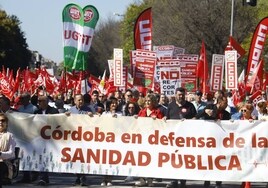 La manifestación en defensa de la sanidad pública en Córdoba, en imágenes