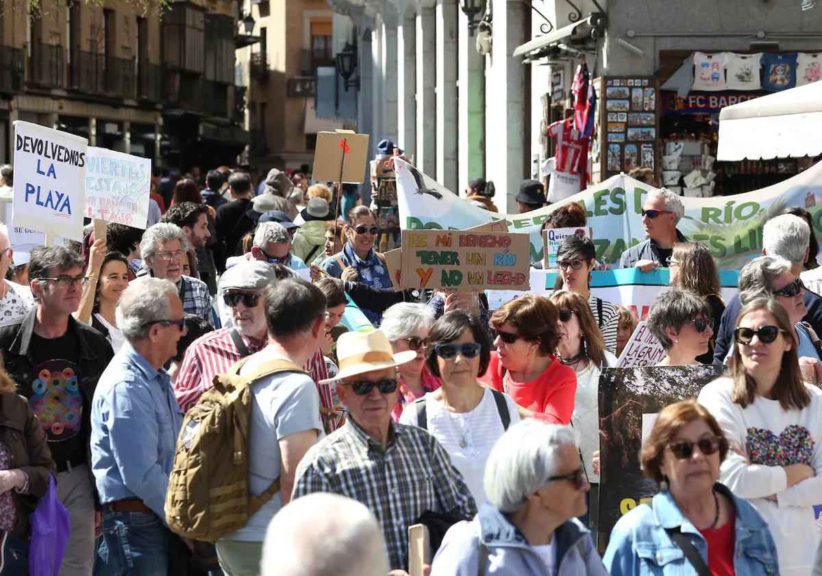 Un momento de la manifestación en Toledo