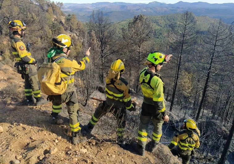 Castilla-La Mancha también trabaja en la extinción del incendio de Teruel y Castellón
