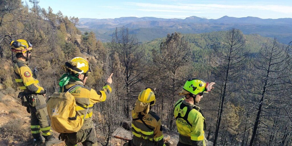 Castilla-La Mancha también trabaja en la extinción del incendio de Teruel y Castellón