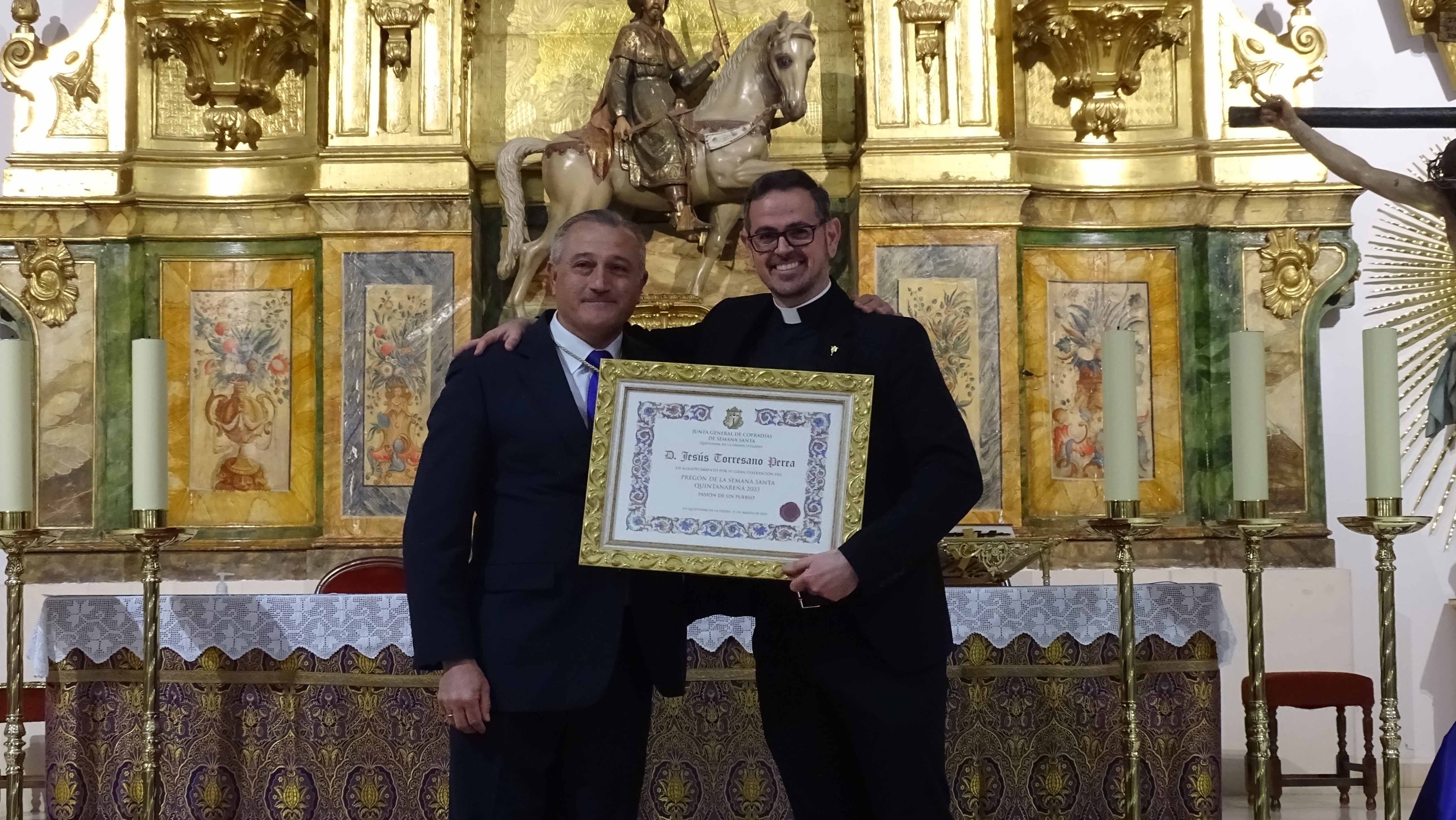 El sacerdote Jesús Torresano Perea, pregonero de la Semana Santa de Quintanar