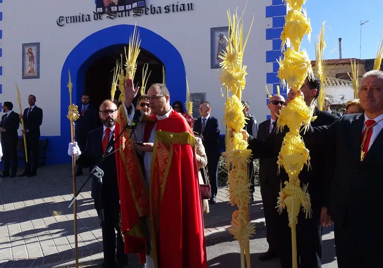 La procesión de La Borriquilla vuelve a recrear en Quintanar la entrada triunfal de Jesús en Jerusalén