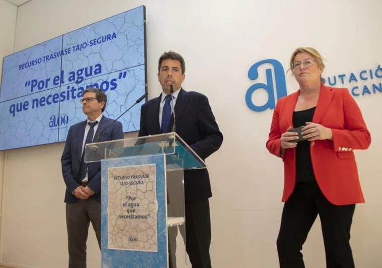 La Diputación de Alicante presenta su recurso contra el recorte inmediato del trasvase Tajo-Segura frente al de Puig para 2026
