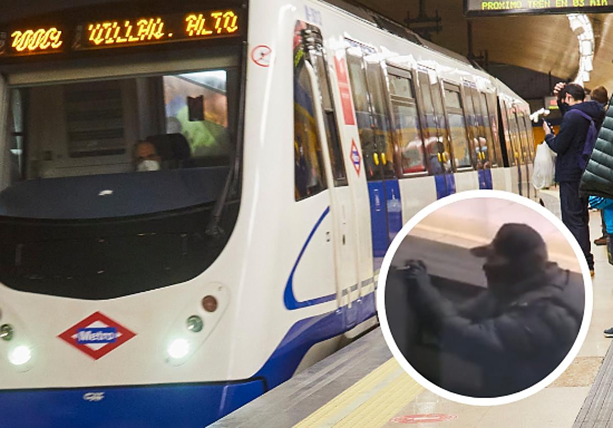 Un vagón de metro y uno de los grafiteros