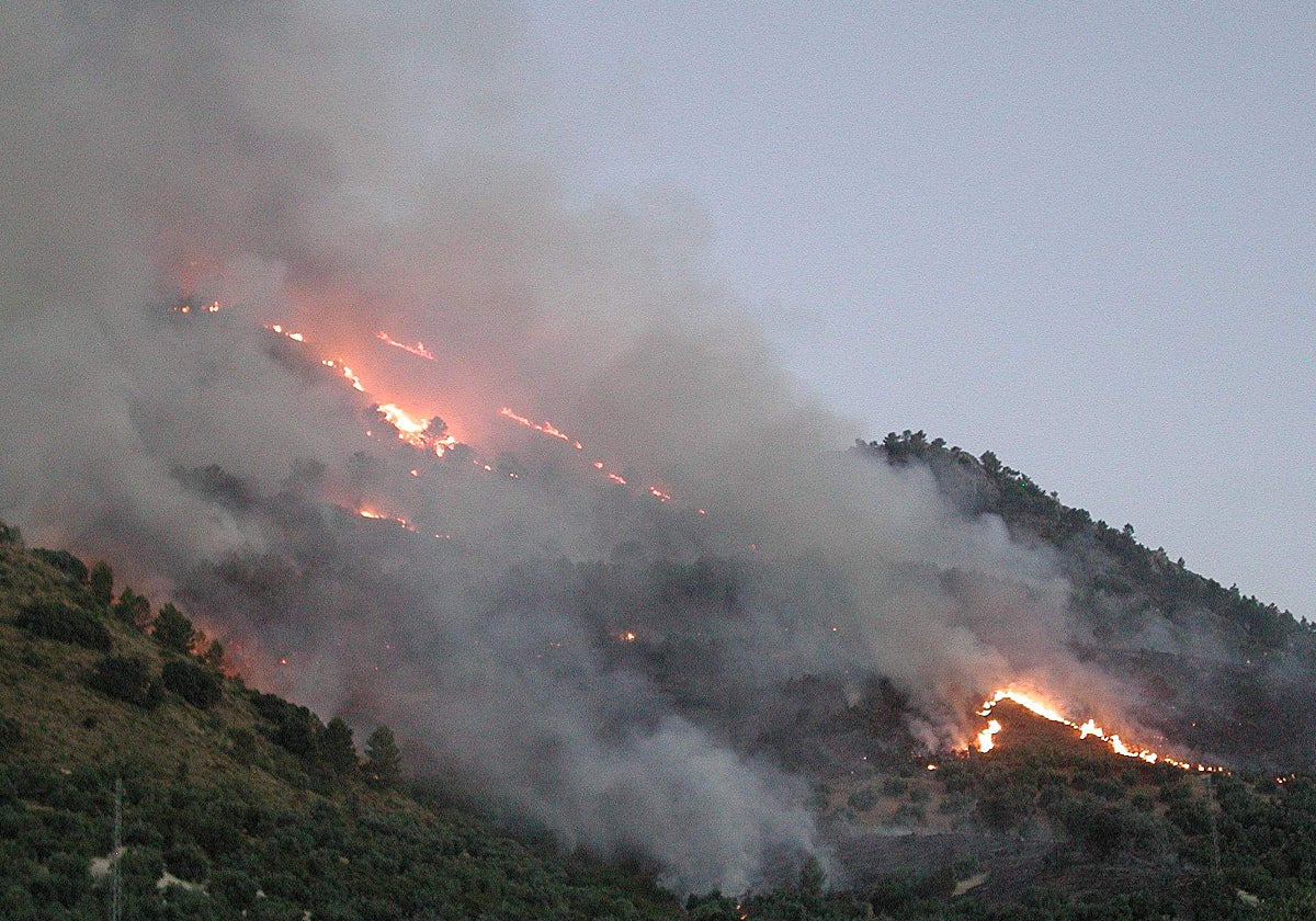 Incendio en la Sierra de Córdoba