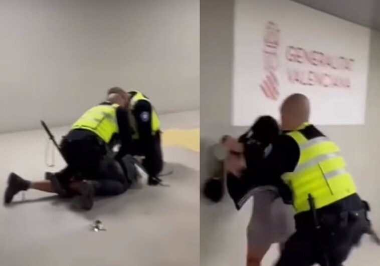 Difunden un vídeo para denunciar una agresión de dos vigilantes de seguridad a una joven en el Metro de Valencia
