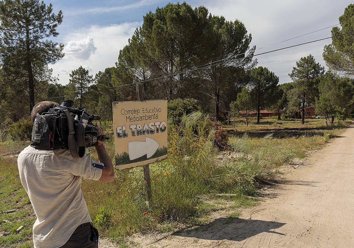 Entrada del campamento de Hornillos de Eresma (Valladolid) en el que se produjeron los abusos