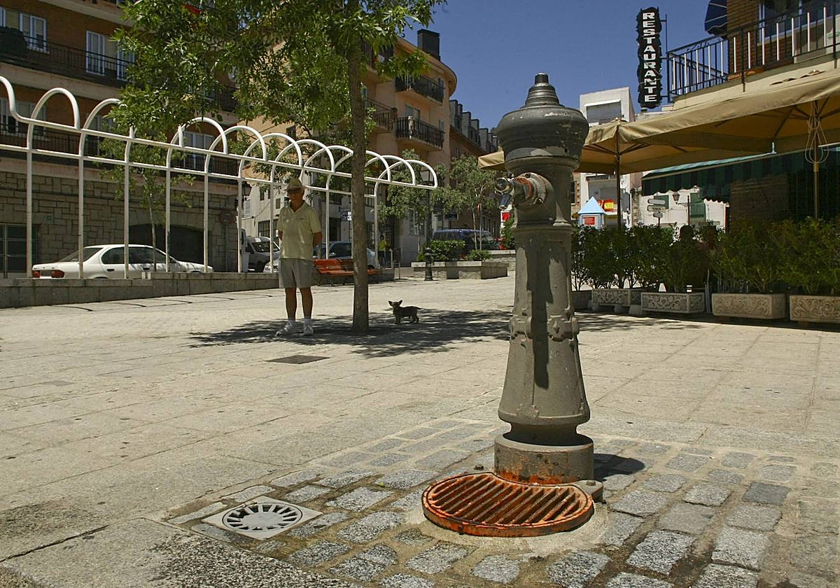 Fuente de agua en Madrid