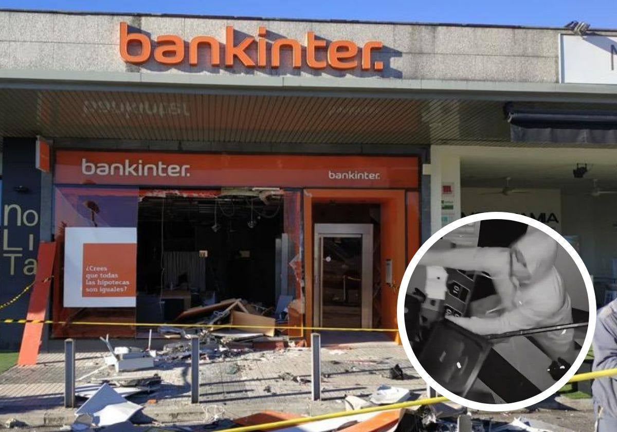 Un cajero de Bankinter destrozado con un explosivo para robar