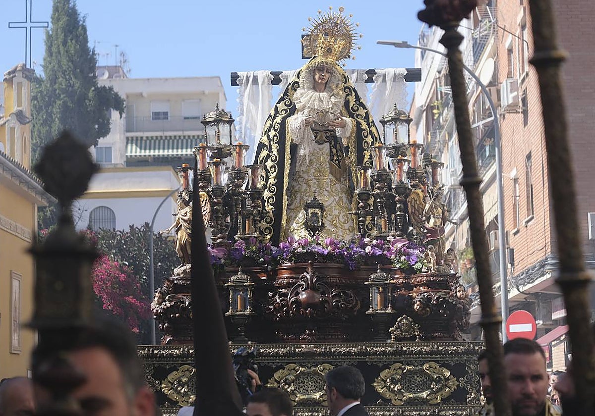 María Santísima en su Soledad, en su estación de penitencia