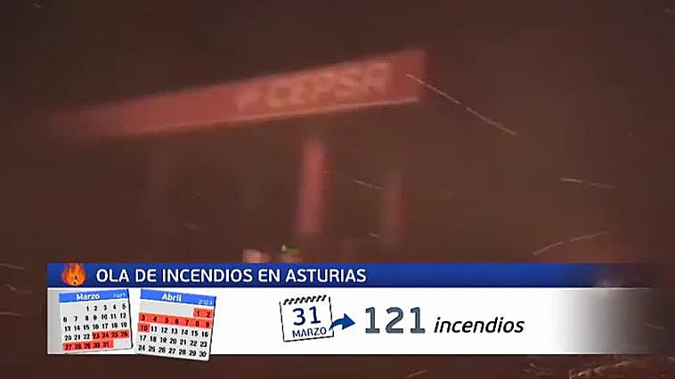 Cerco a los autores del fuego en Asturias