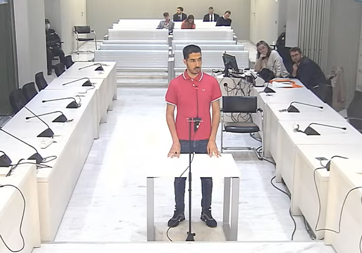 Bilal J., en un momento de su declaración