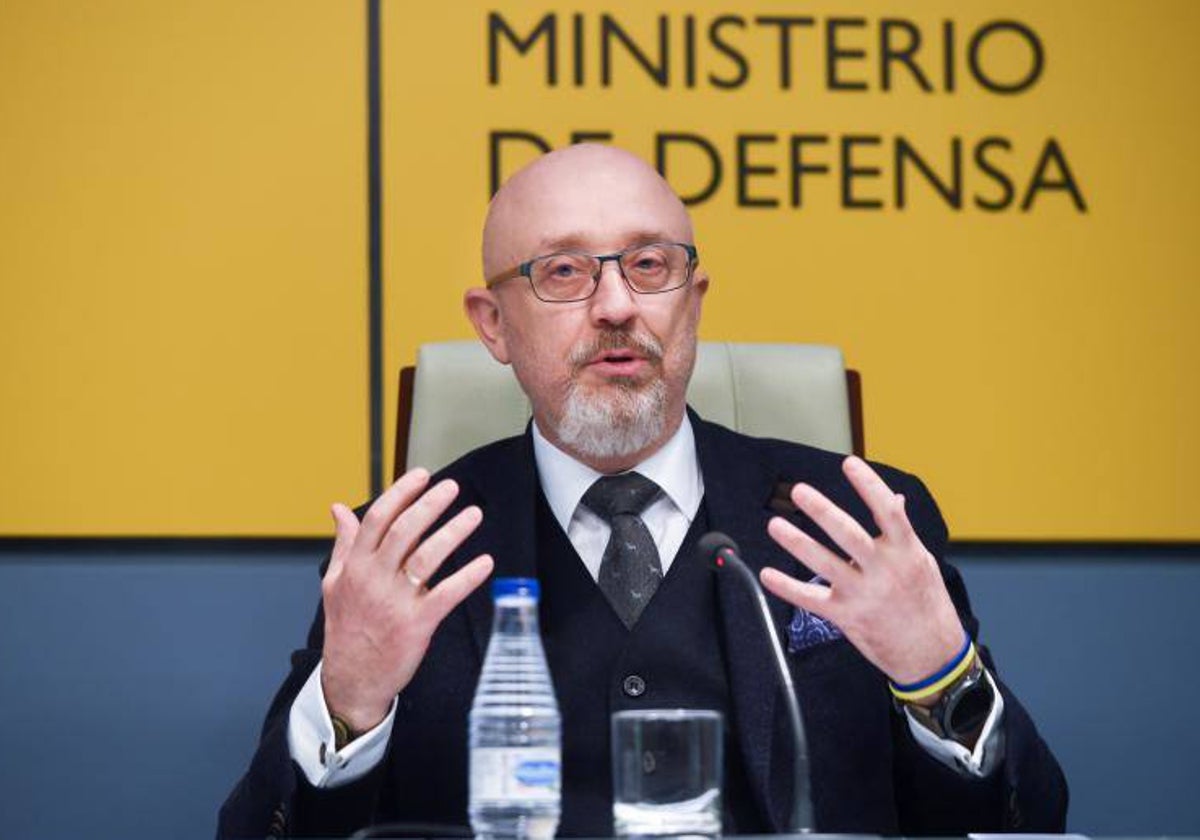 Oleksii Réznikov, este martes en su comparecencia ante los medios de comunicación