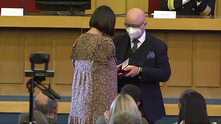 El ministro de Defensa de Ucrania condecora en Madrid a los militares ucranianos heridos