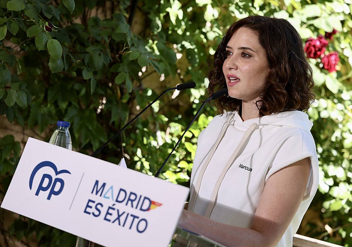 La presidenta Díaz Ayuso, en un acto preelectoral del 28M