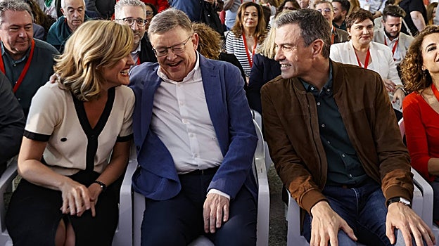 Imagen de Ximo Puig y Pedro Sánchez en la Conferencia Municipal del PSOE celebrada el pasado fin de semana en Valencia