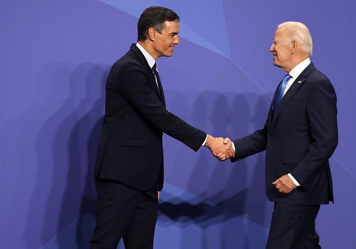 Sánchez y Biden en la Cumbre de la OTAN de Madrid en junio del año pasado