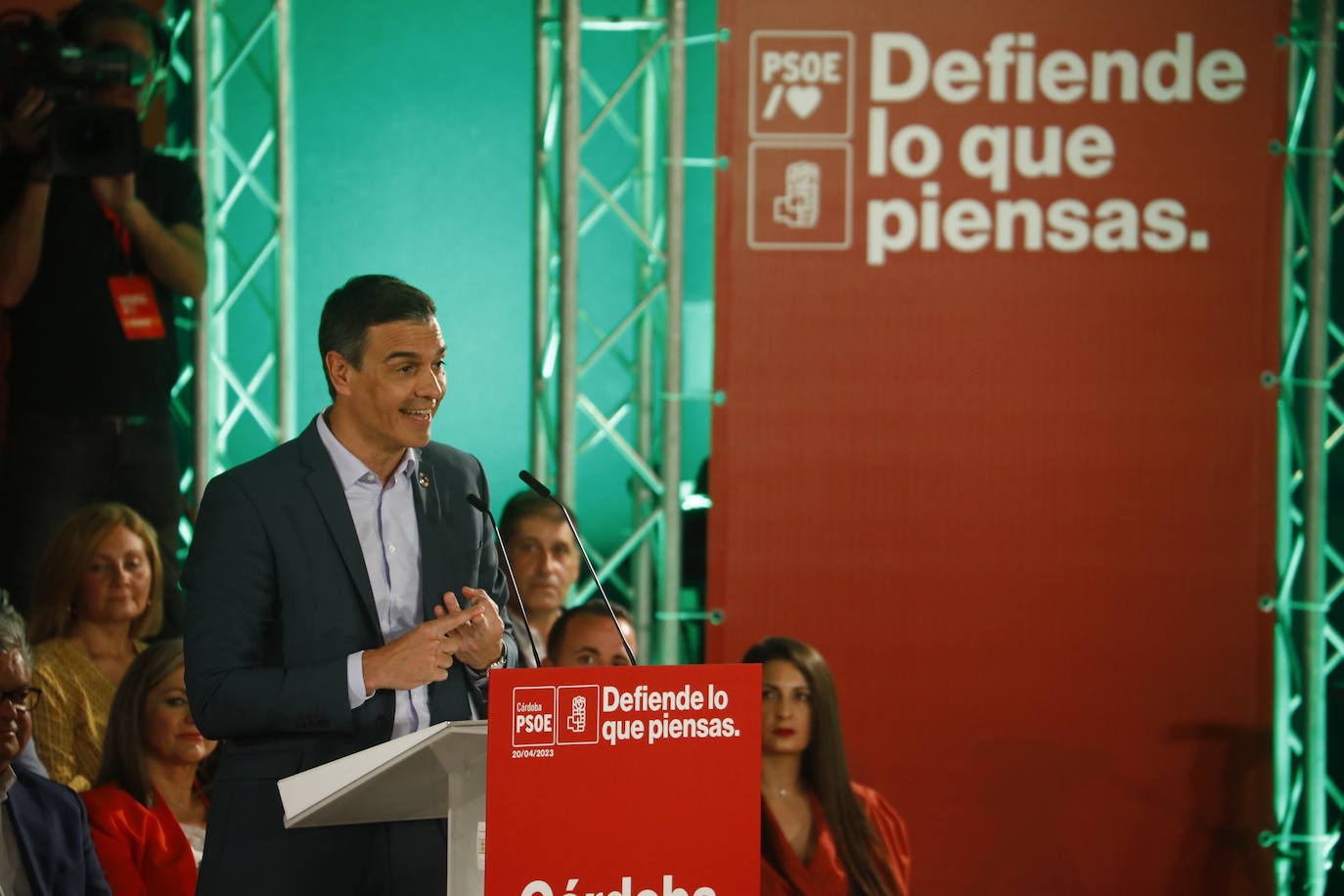 El acto de Pedro Sánchez en Córdoba, en imágenes