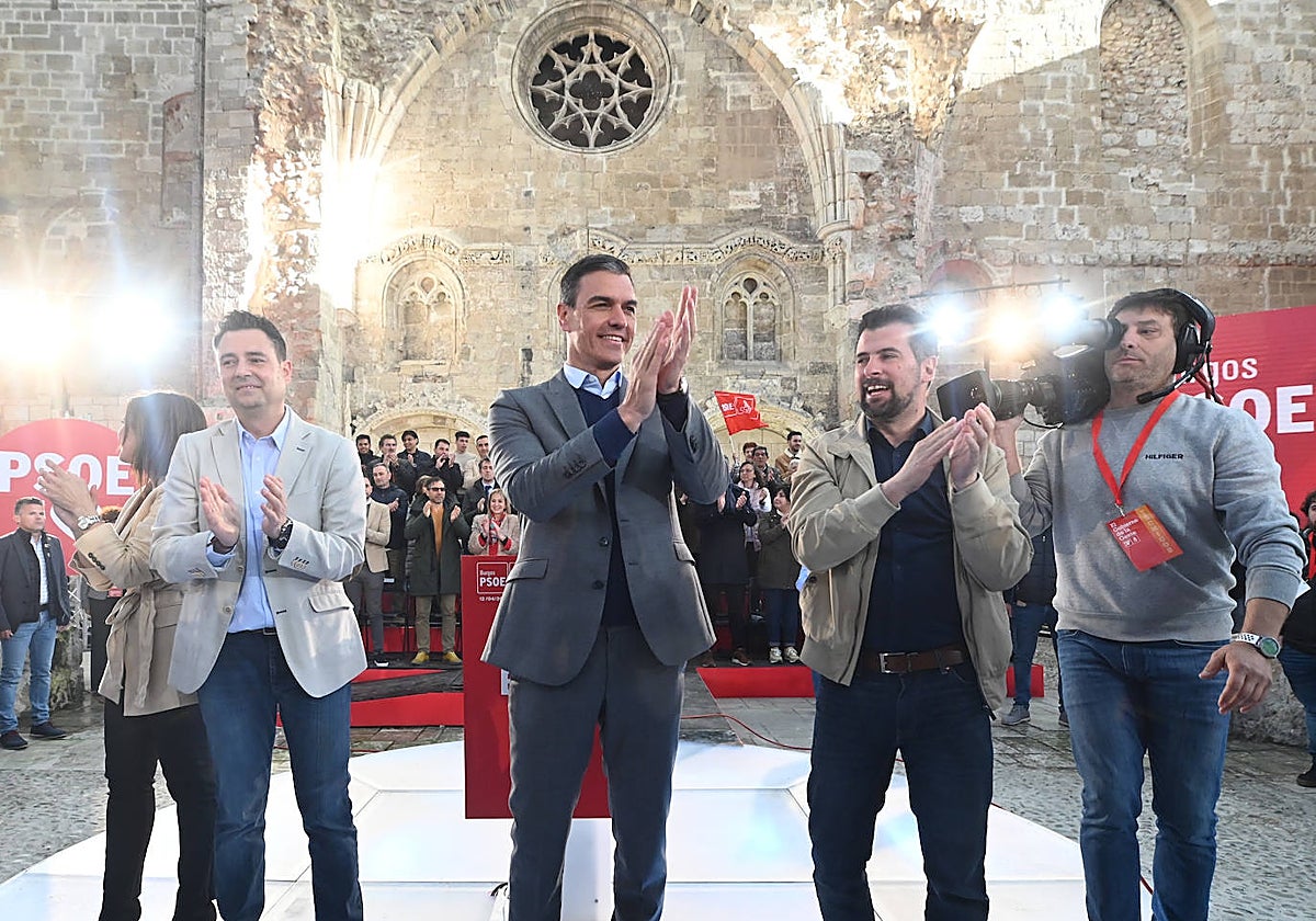 El presidente del Gobierno y secretario general del PSOE, Pedro Sánchez, hace unos días en un acto público en Burgos