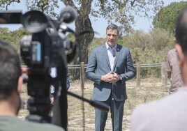 Pedro Sánchez acudió en Falcon a Doñana para defender el ecologismo
