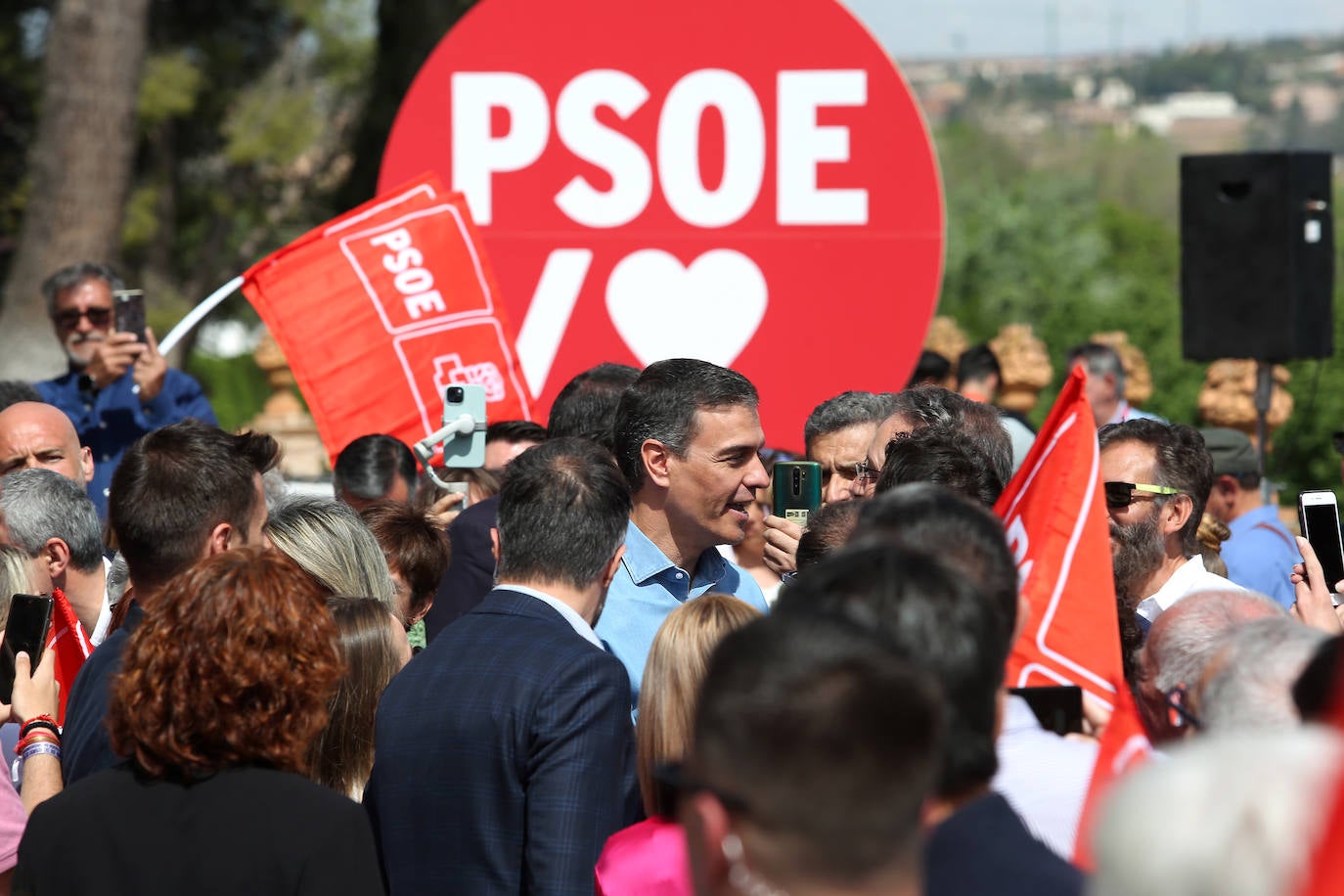 El mitin de Pedro Sánchez en Toledo, en imágenes