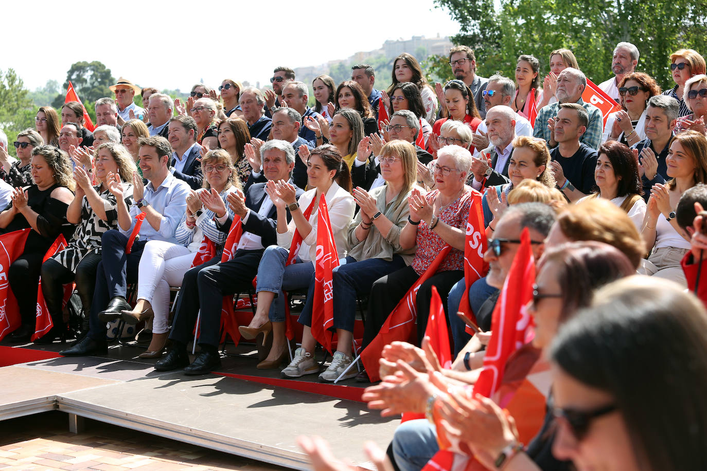 El mitin de Pedro Sánchez en Toledo, en imágenes