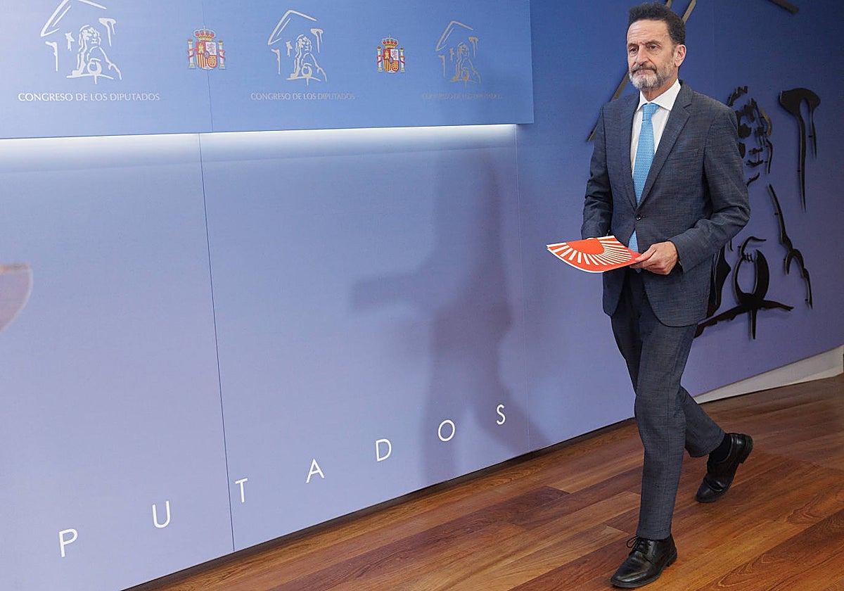 El portavoz adjunto de Ciudadanos en el Congreso, Edmundo Bal, en la sala de prensa de la Cámara Baja