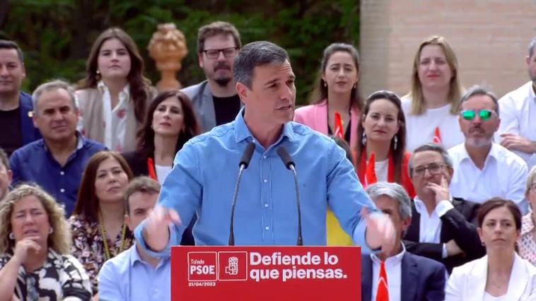 Sánchez, de campaña en Toledo: "nuestro mejor aval es nuestra gestión"