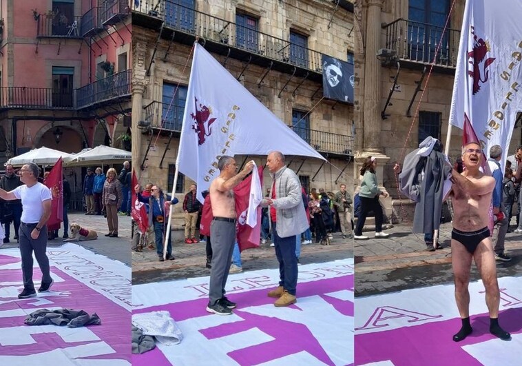 Un candidato a la Alcaldía de León se desnuda para reivindicar una autonomía propia