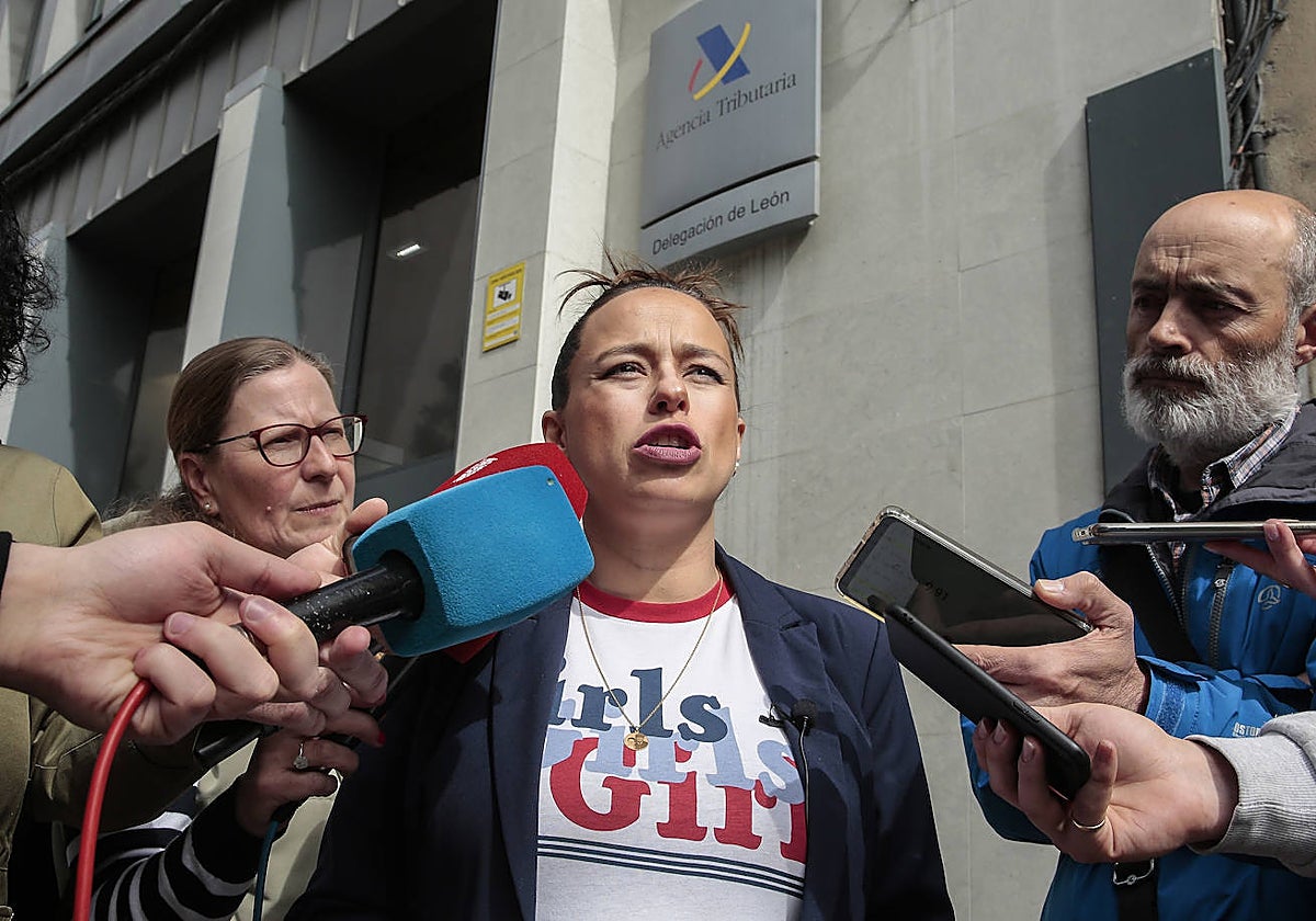 La presidenta de Ciudadanos en Castilla y León, Gemma Villarroel, en una intervención reciente ante los medios de comunicación